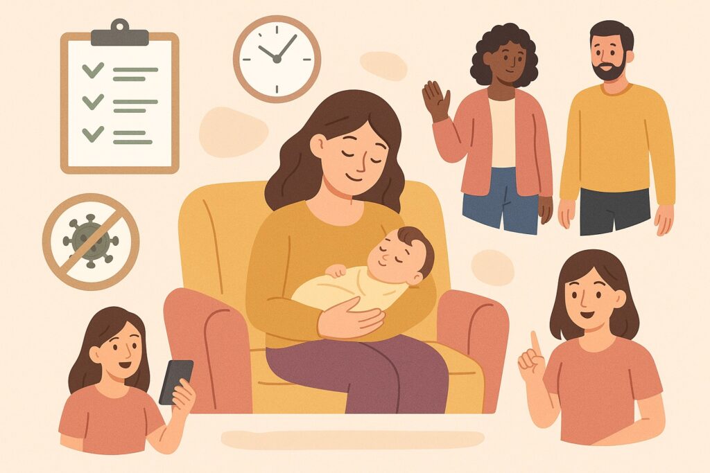 Tips for Managing Visitors After Bringing Baby Home